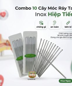Combo 10 Móc Ráy Tai Inox Hiệp Tiến –  Vệ Sinh An Toàn & Hiệu Quả
