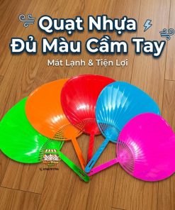 Quạt Nhựa Đủ Màu Cầm Tay – Quạt Nhựa Cứng Bền Đẹp